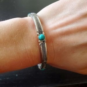 Turquoise metal bracelet